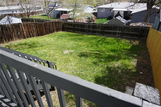 view of yard featuring a residential view
