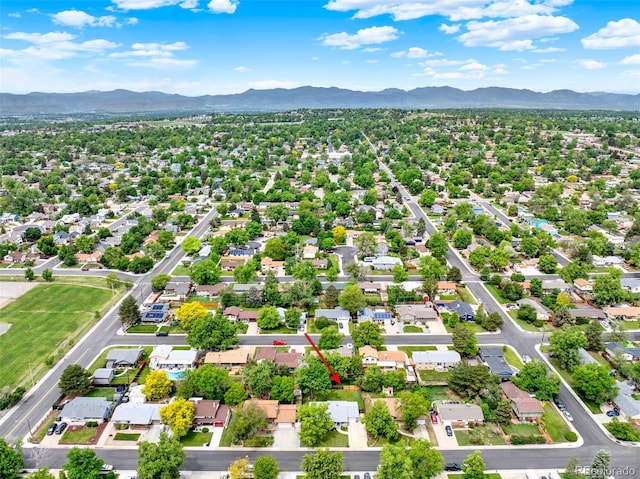 6943 Ingalls St, Arvada, CO 80003 - aerial view of residential area featuring mountains