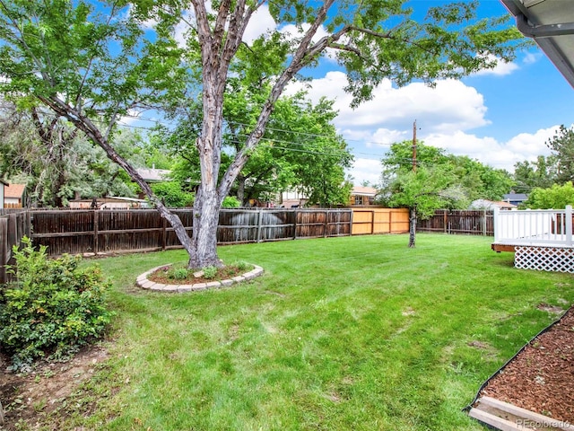 6943 Ingalls St, Arvada, CO 80003 - view of yard with a deck