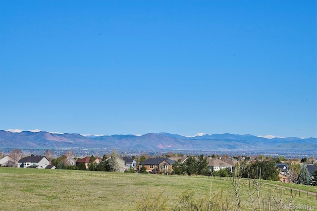 mountain view featuring a residential view