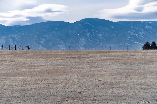 view of mountain feature featuring a rural view