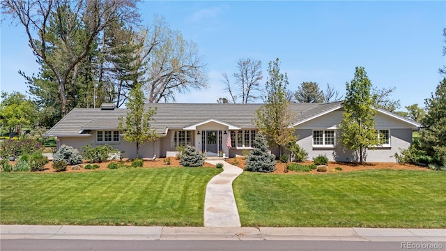 21 Fairway Ln, Littleton, CO 80123 - ranch-style house featuring a front lawn and stucco siding
