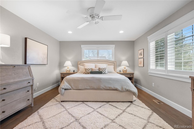 21 Fairway Ln, Littleton, CO 80123 - bedroom with multiple windows, wood finished floors, baseboards, and recessed lighting