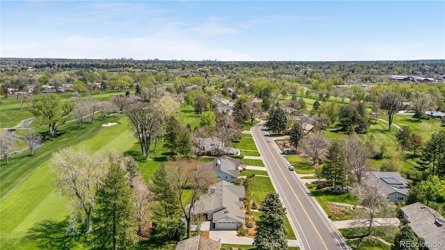 21 Fairway Ln, Littleton, CO 80123 - aerial perspective of suburban area with a local golf course and a tree filled landscape