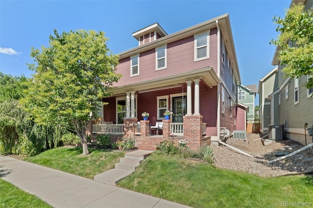 3670 Wolff St, Denver, CO 80212 - american foursquare style home with covered porch and a front lawn