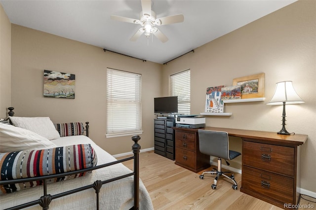 3670 Wolff St, Denver, CO 80212 - bedroom featuring light wood-style floors and an office area