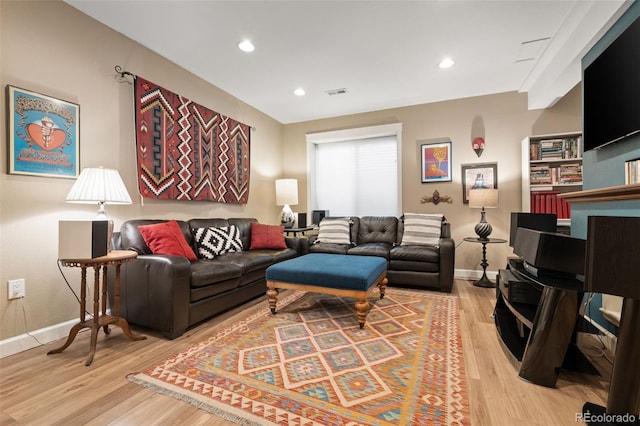 3670 Wolff St, Denver, CO 80212 - living room with light wood-style floors and recessed lighting