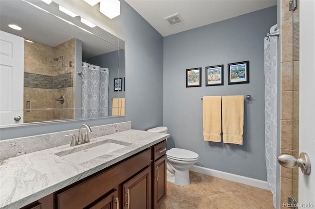 3670 Wolff St, Denver, CO 80212 - full bathroom featuring vanity, tile patterned flooring, and a shower with shower curtain