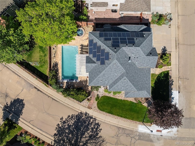 1996 Clipper Dr, Lafayette, CO 80026 - view from above of property featuring a pool