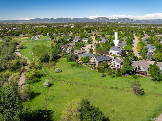 1996 Clipper Dr, Lafayette, CO 80026 - aerial view of residential area with a mountain backdrop