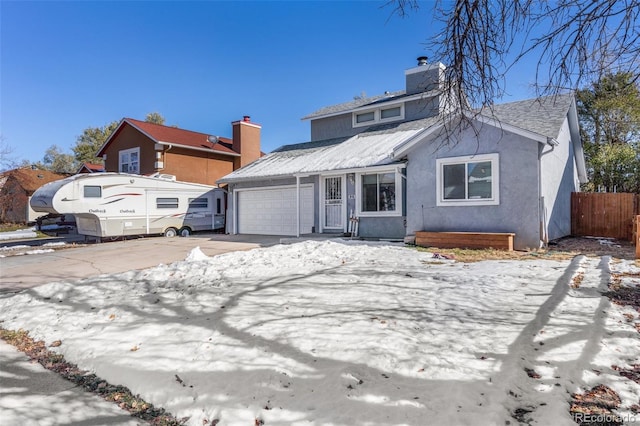 view of front of home featuring a garage