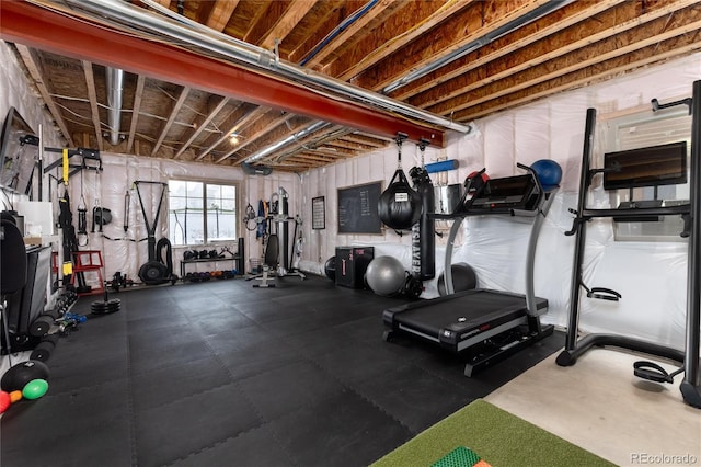 view of exercise area