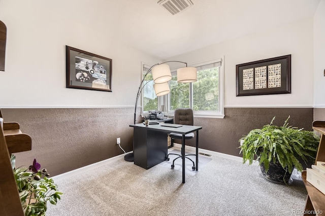 8657 Aberdeen Cir, Highlands Ranch, CO 80130 - office area featuring carpet floors, baseboards, and a textured wall