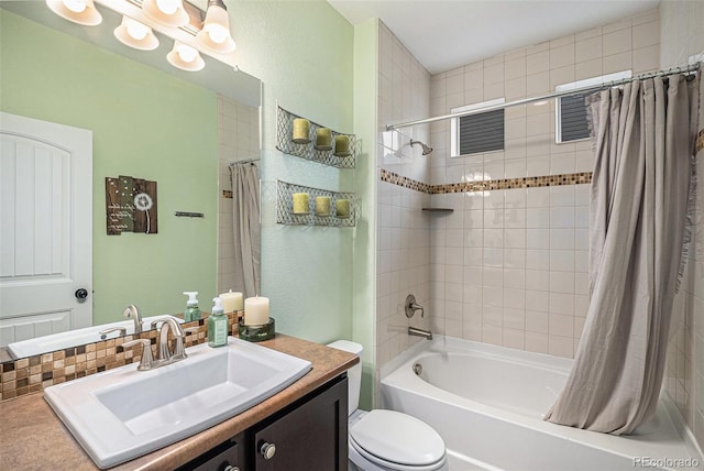 11511 E 118th Ave, Commerce City, CO 80640 - bathroom with vanity, shower / bath combination with curtain, and toilet