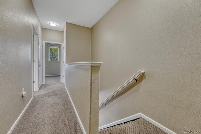 2943 W Riverwalk Cir Unit I, Littleton, CO 80123 - corridor with an upstairs landing and carpet flooring