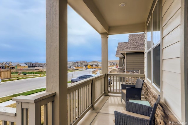 balcony with a residential view