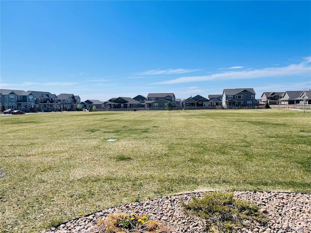 view of yard featuring a residential view