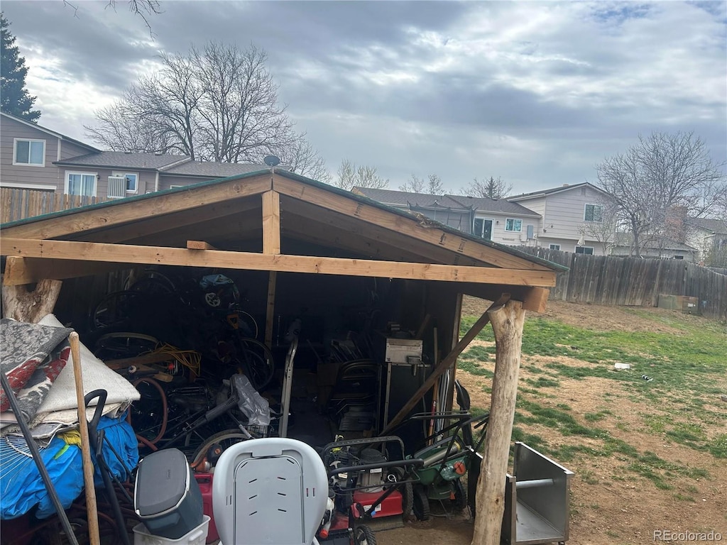 view of shed / structure