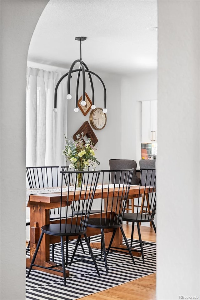 dining room featuring wood finished floors
