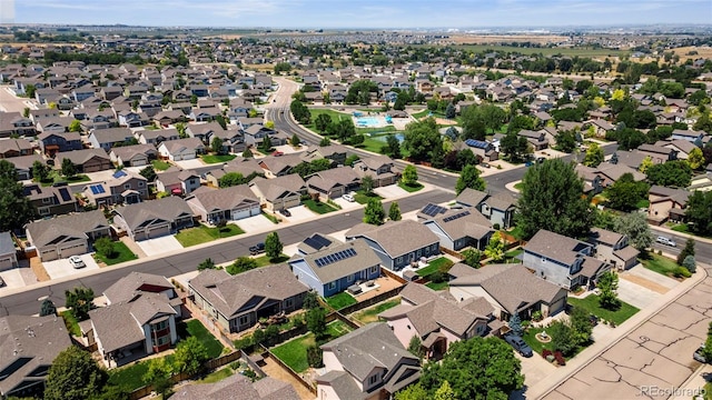 drone / aerial view featuring a residential view