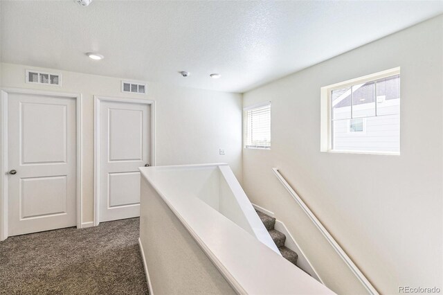 21761 E 7th Ave, Aurora, CO 80018 - hallway with dark carpet and baseboards