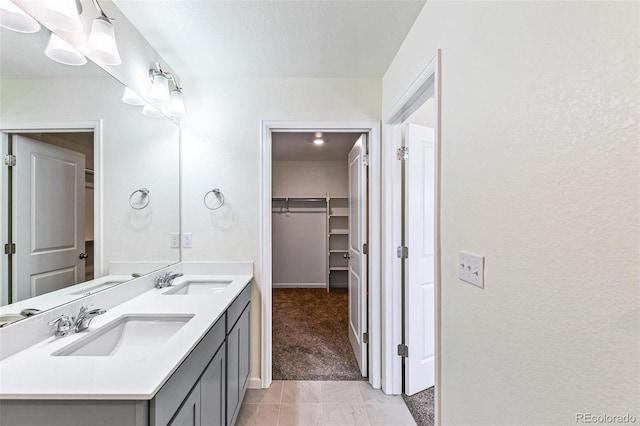 21761 E 7th Ave, Aurora, CO 80018 - bathroom with a walk in closet and double vanity