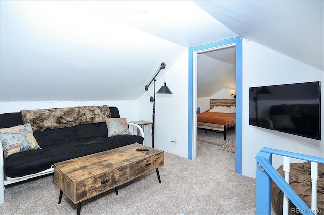 129 Lang St, Twin Lakes, CO 81251 - living room with vaulted ceiling and carpet flooring