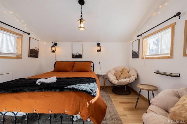 129 Lang St, Twin Lakes, CO 81251 - bedroom with lofted ceiling, wood finished floors, and multiple windows