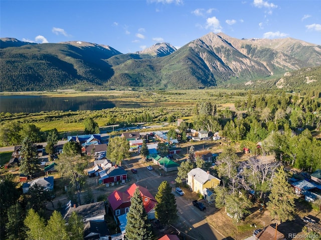 129 Lang St, Twin Lakes, CO 81251 - aerial overview of property's location featuring a water and mountain view