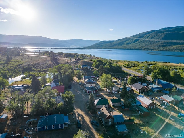 129 Lang St, Twin Lakes, CO 81251 - aerial view of property and surrounding area with a water and mountain view