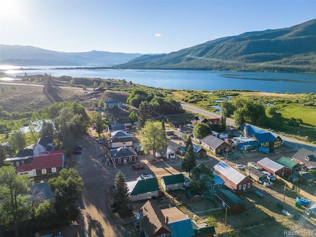129 Lang St, Twin Lakes, CO 81251 - aerial perspective of suburban area with a water and mountain view