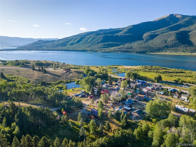 129 Lang St, Twin Lakes, CO 81251 - aerial overview of property's location featuring a water and mountain view