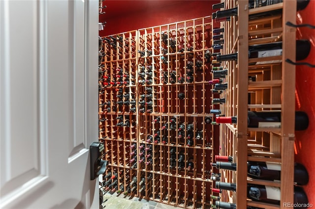 view of wine area