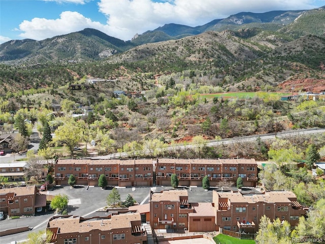 view of property location with a mountainous background
