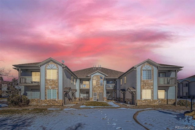 view of front of property with stone siding