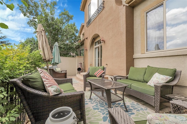 10152 Bluffmont Ln, Lone Tree, CO 80124 - view of patio / terrace featuring an outdoor living space