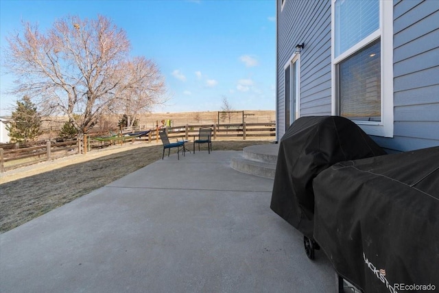 view of patio with fence