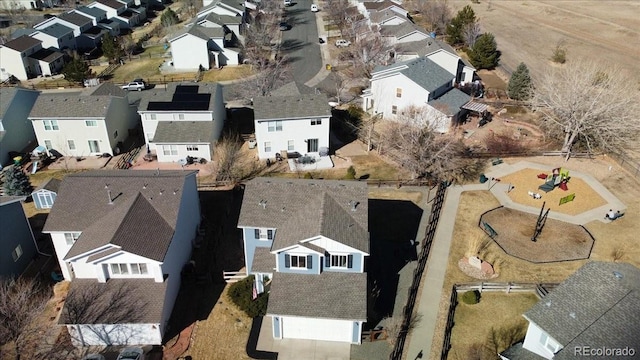 aerial view featuring a residential view