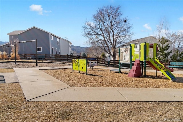 community playground featuring fence