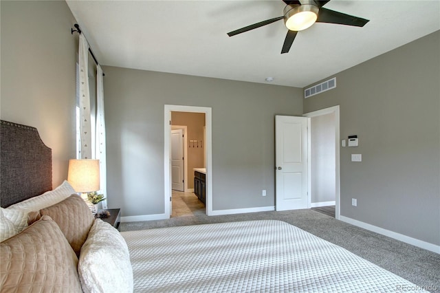 4090 Forever Cir, Castle Rock, CO 80109 - bedroom featuring light carpet, baseboards, and ceiling fan