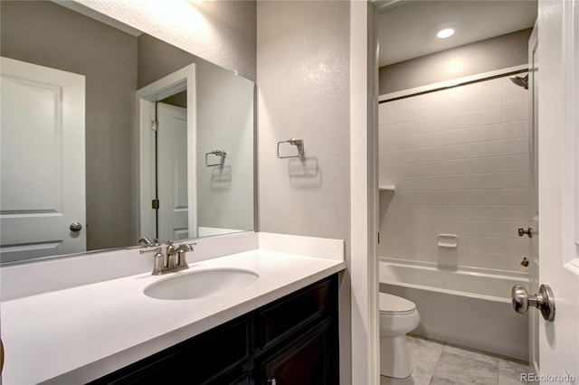 4090 Forever Cir, Castle Rock, CO 80109 - bathroom with vanity, toilet, and shower / washtub combination