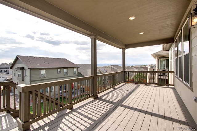 4090 Forever Cir, Castle Rock, CO 80109 - wooden deck featuring a residential view