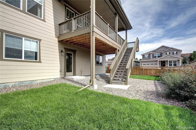 4090 Forever Cir, Castle Rock, CO 80109 - rear view of property featuring stairway and a deck
