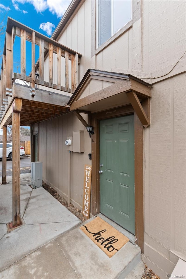 view of doorway to property