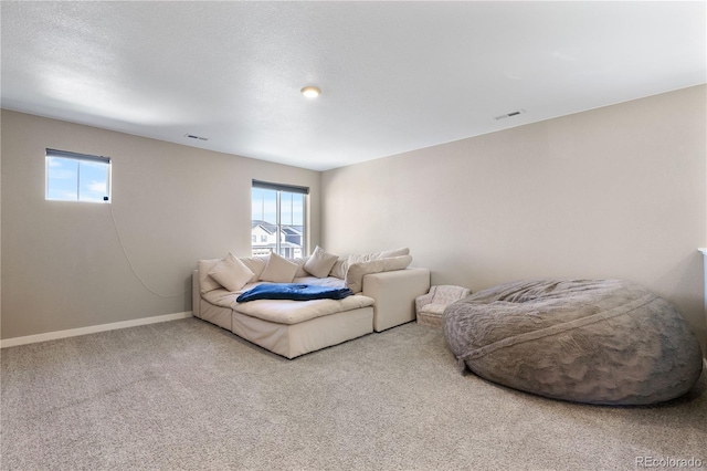 living room featuring carpet floors