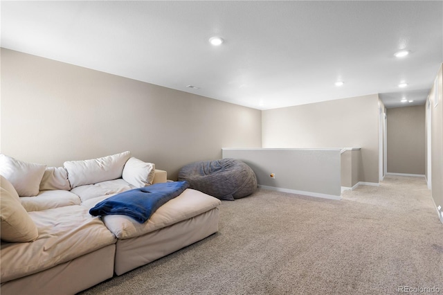 view of carpeted living room