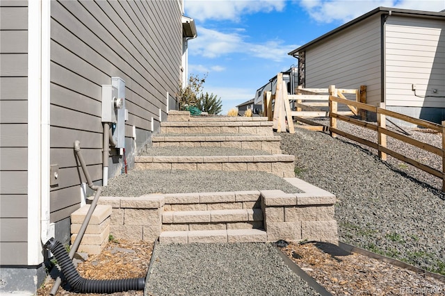 view of stairs