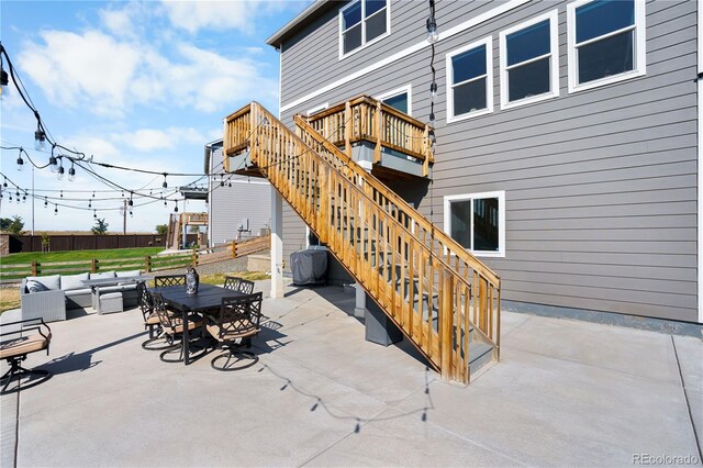 view of patio / terrace with a wooden deck