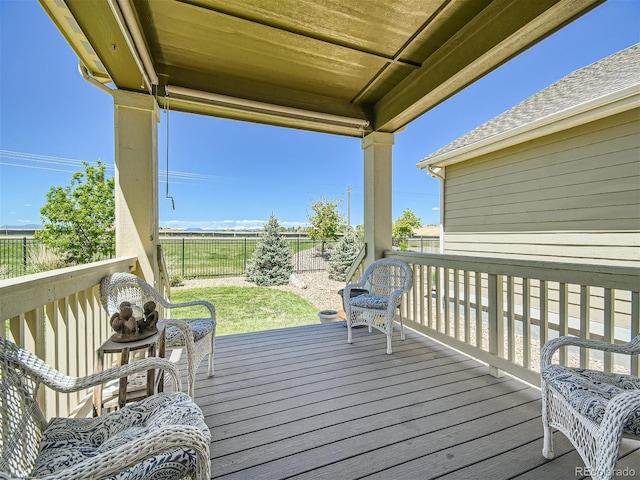 15347 Quince Cir, Thornton, CO 80602 - deck with a fenced backyard