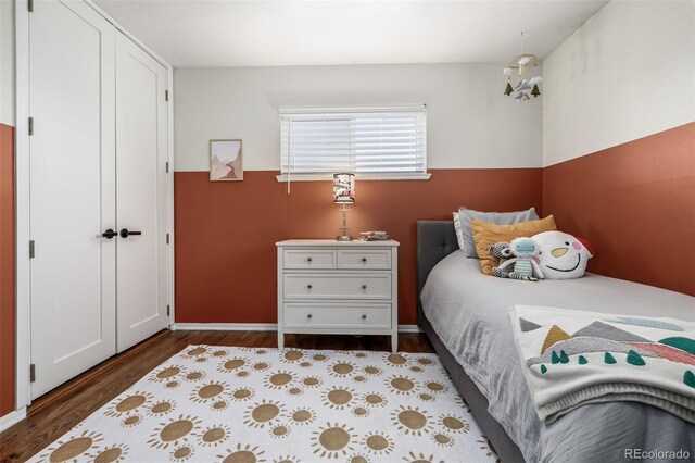 bedroom featuring hardwood / wood-style floors